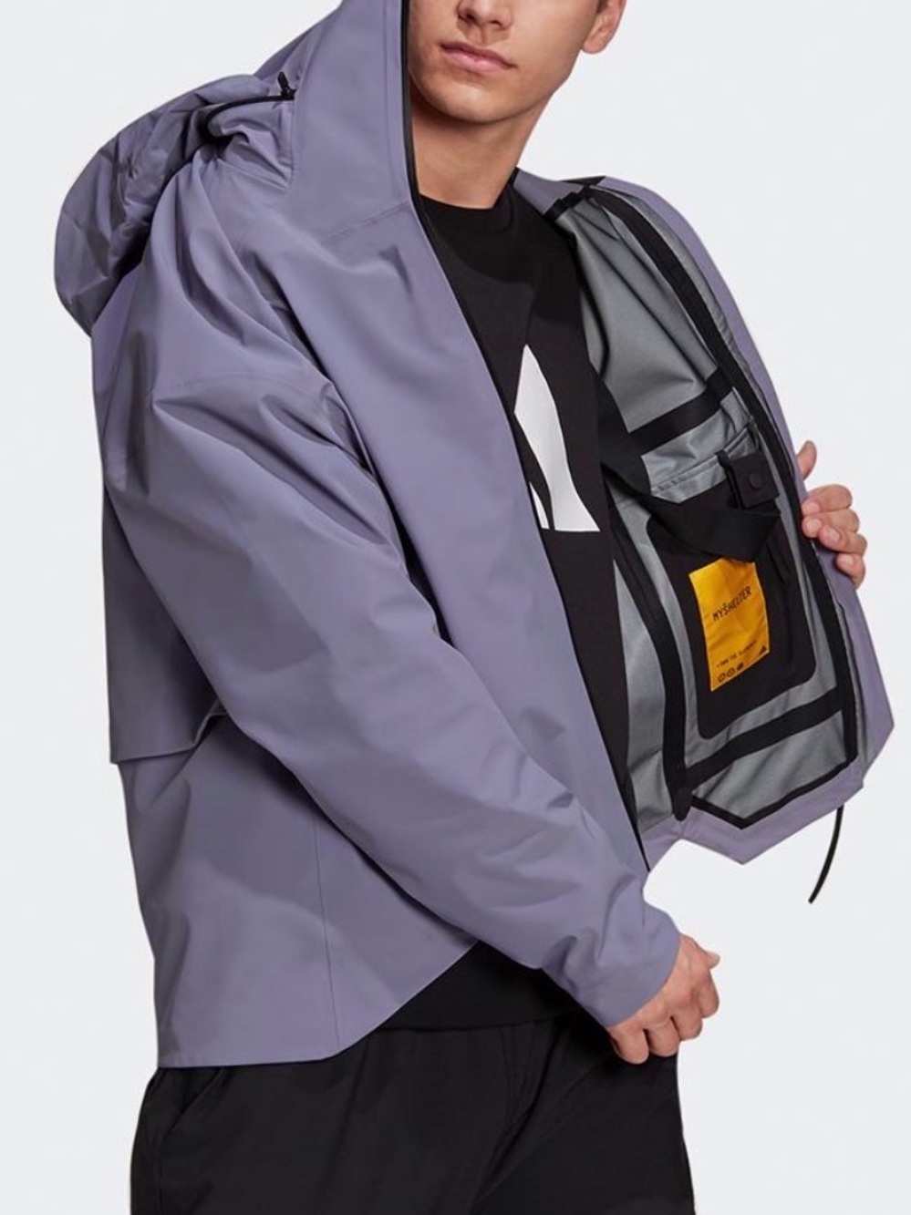 adidas Men's Hooded Rain Jacket in Lavender!!